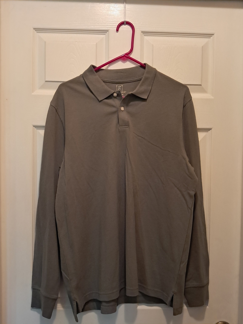 George Long-Sleeve Polo Long Sleeve Shirt - Gray Size L 42-44